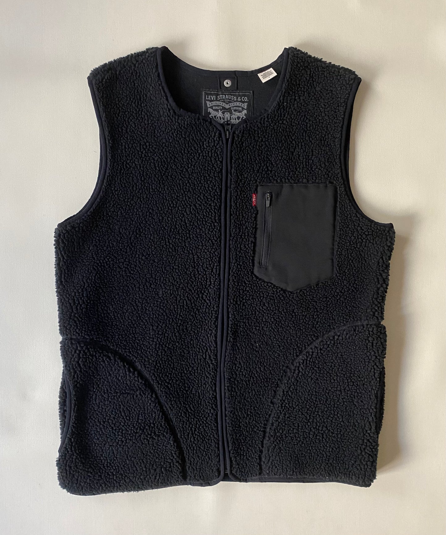 Gilet polaire sans manches Levi's, noire, M