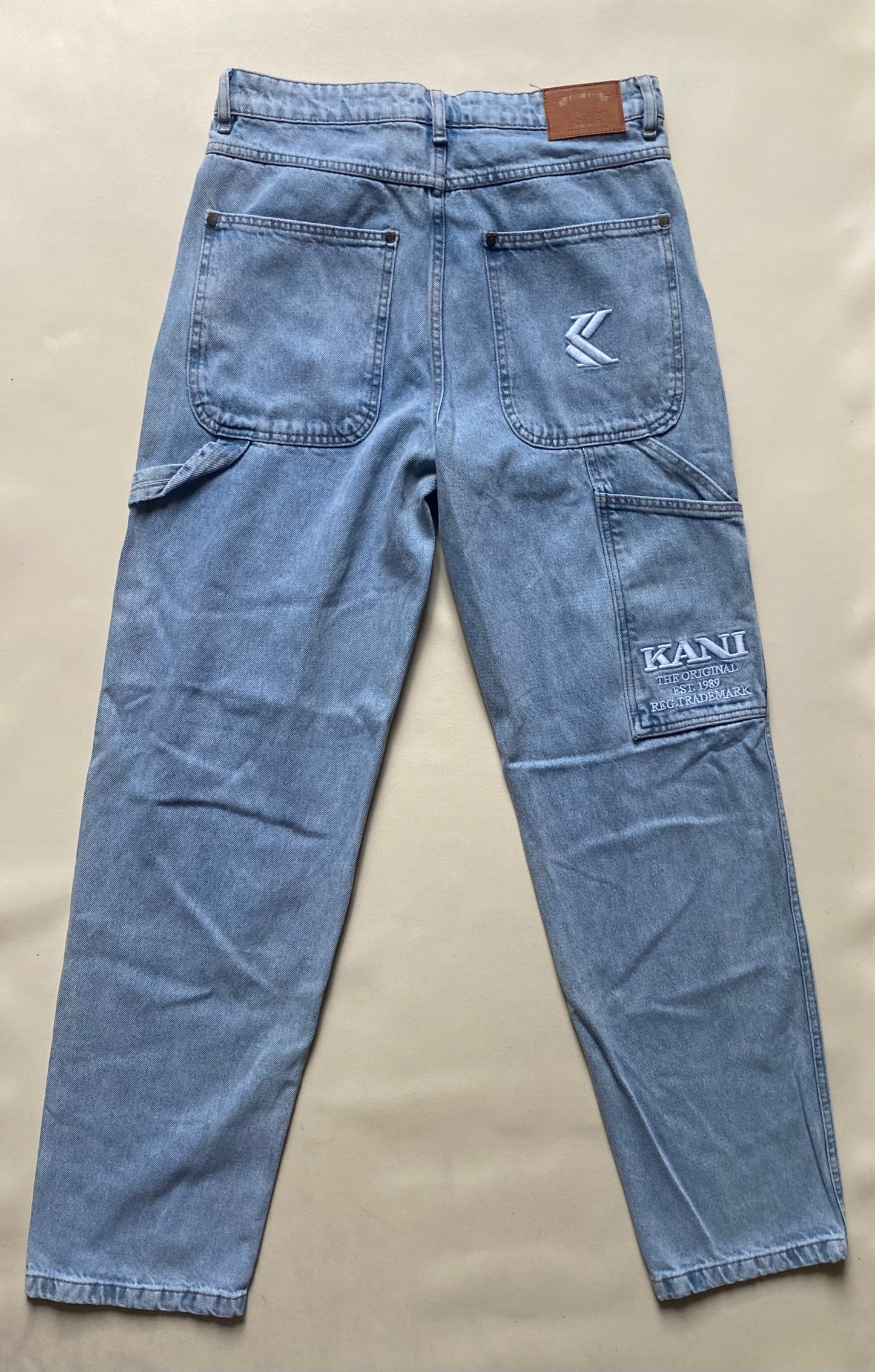 Pantalon jean Karl Kani, bleu clair, S oversize (40)