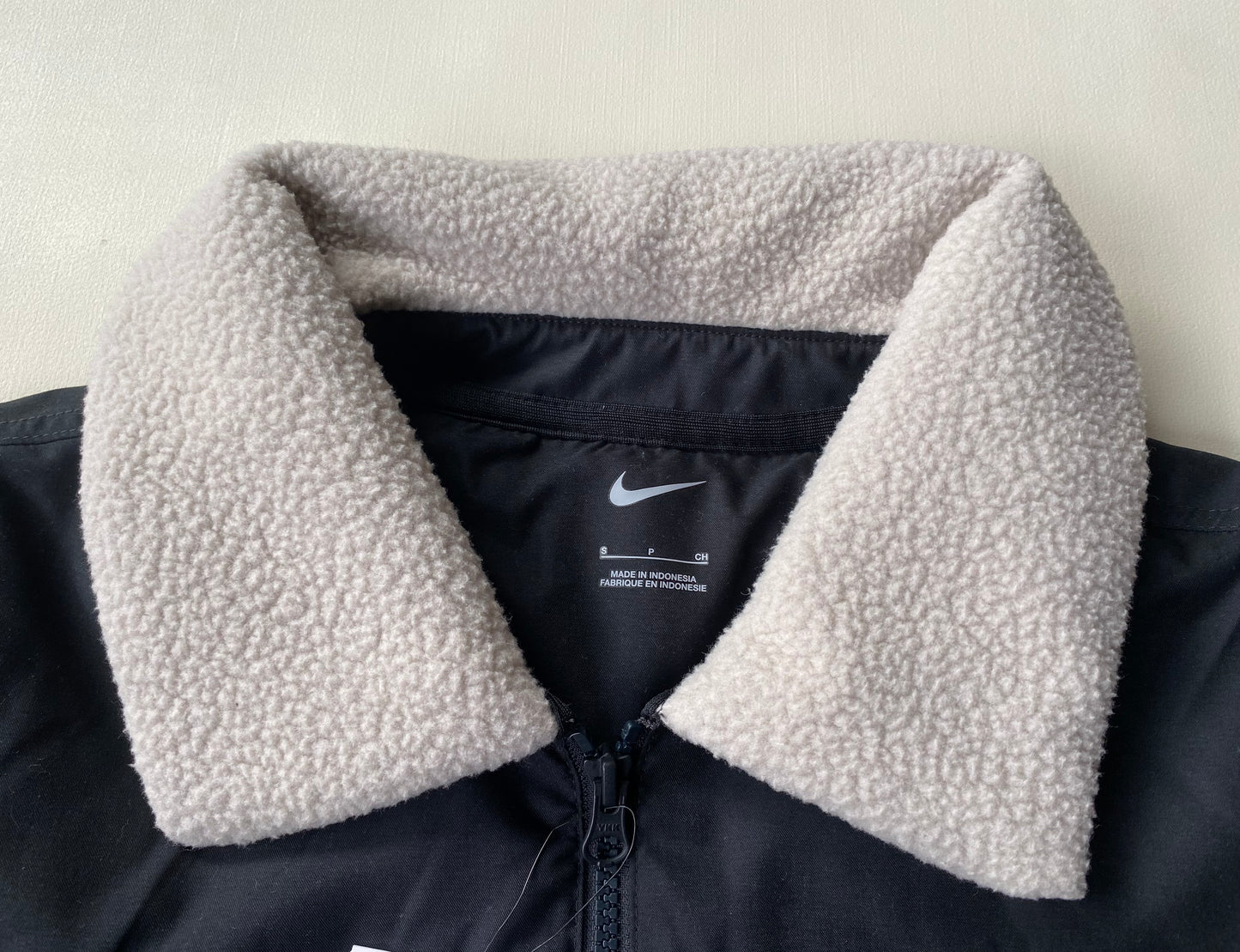 Veste col fourrure Nike, noir, S légèrement oversize