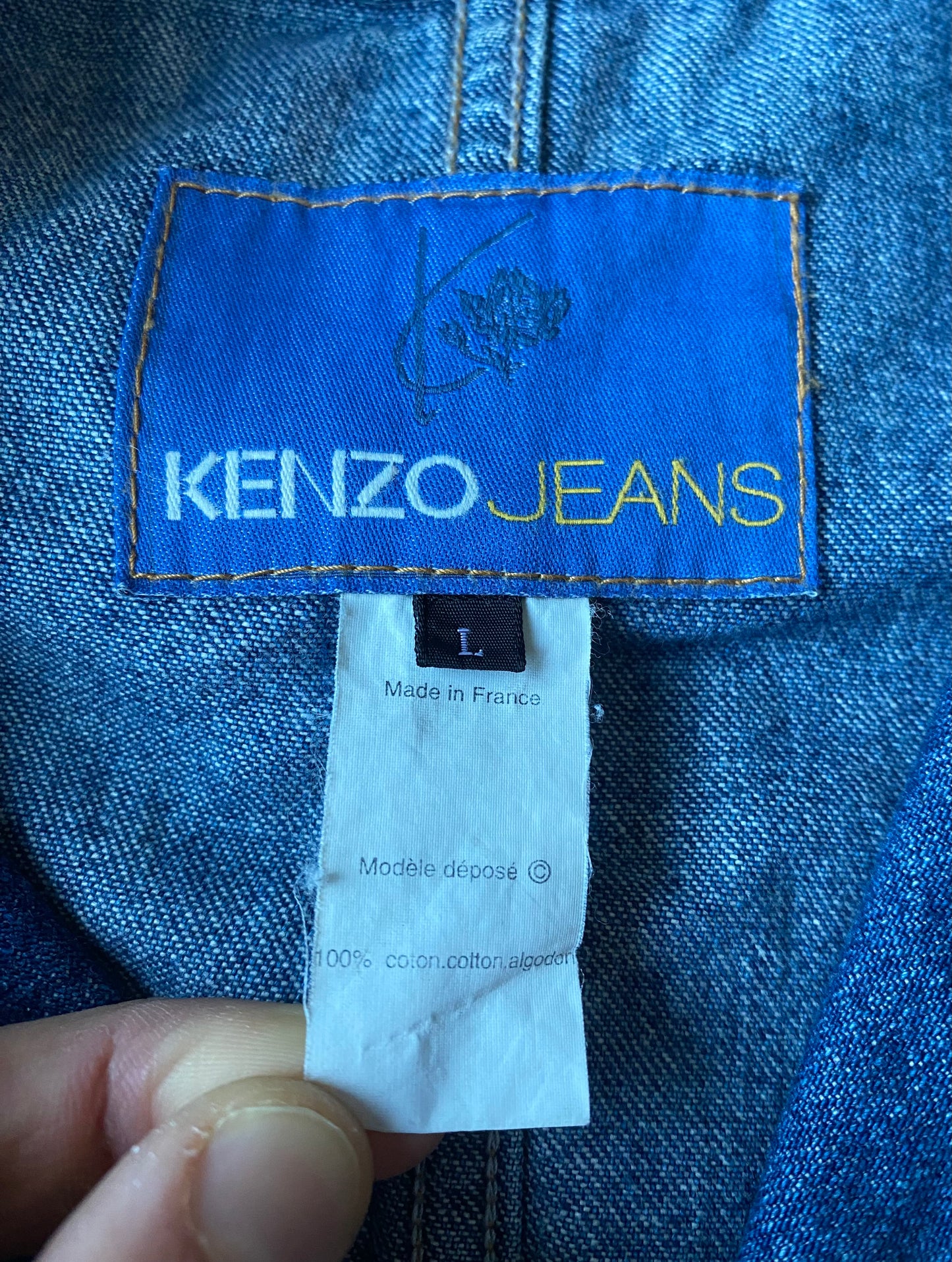 ✅ Veste jean vintage Kenzo, bleu, XL