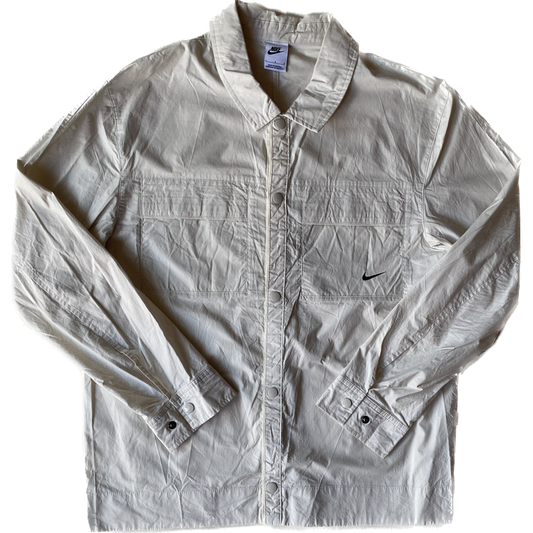 ✅ Veste chemise légère Nike, blanc crème, L