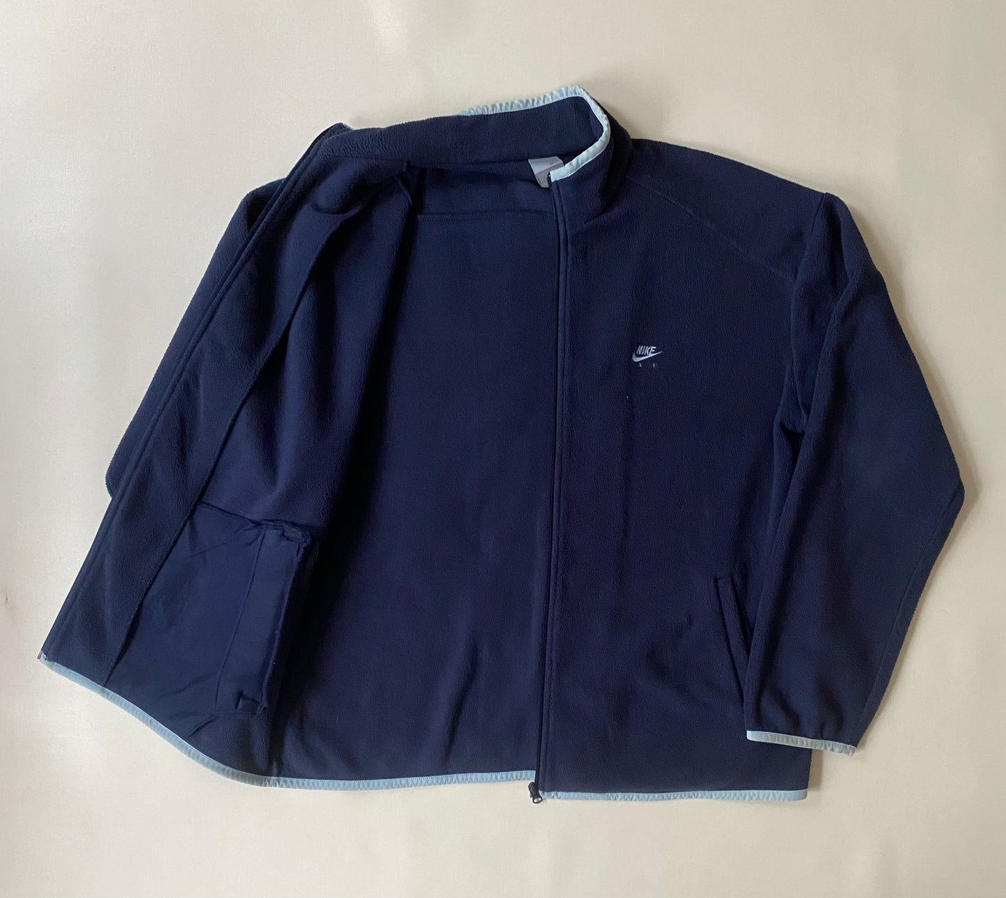 Veste polaire vintage Nike, bleu marine, XL