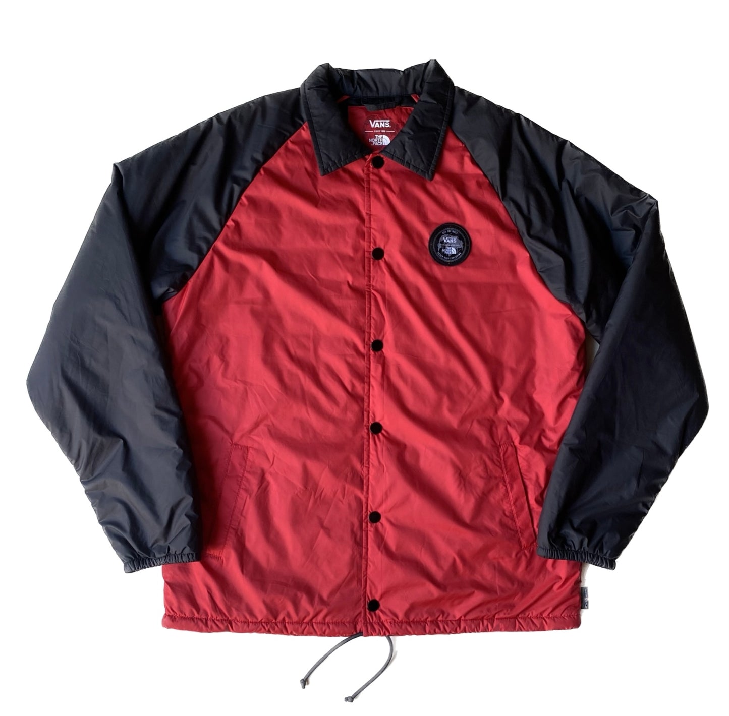 Veste Vans X The North Face, rouge et noir, L légèrement oversize