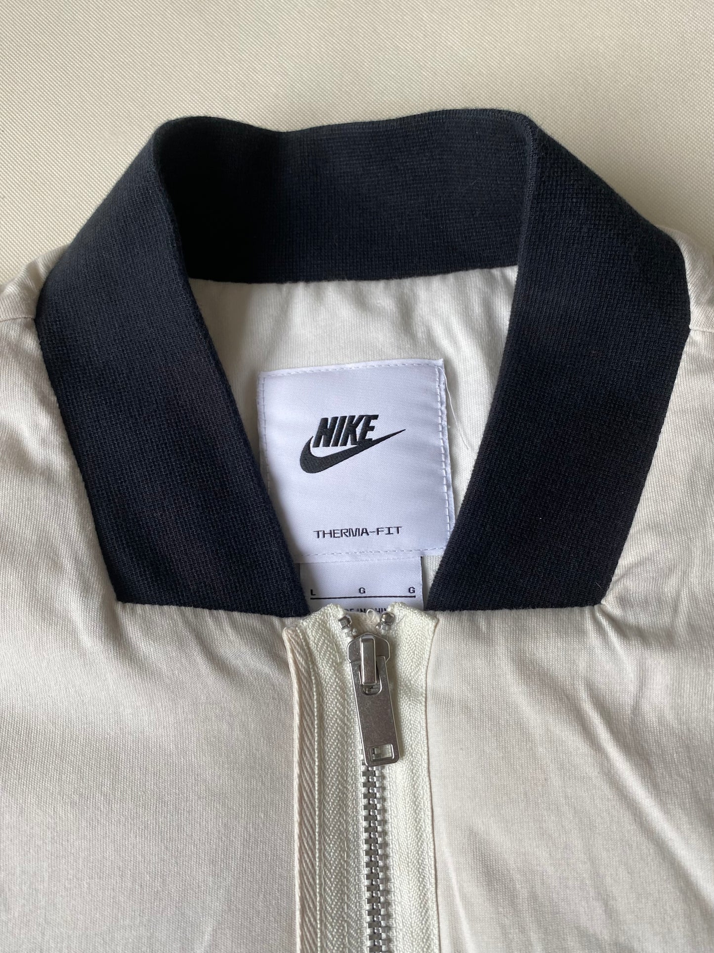 ✅ Bomber Nike, blanc / noir, L