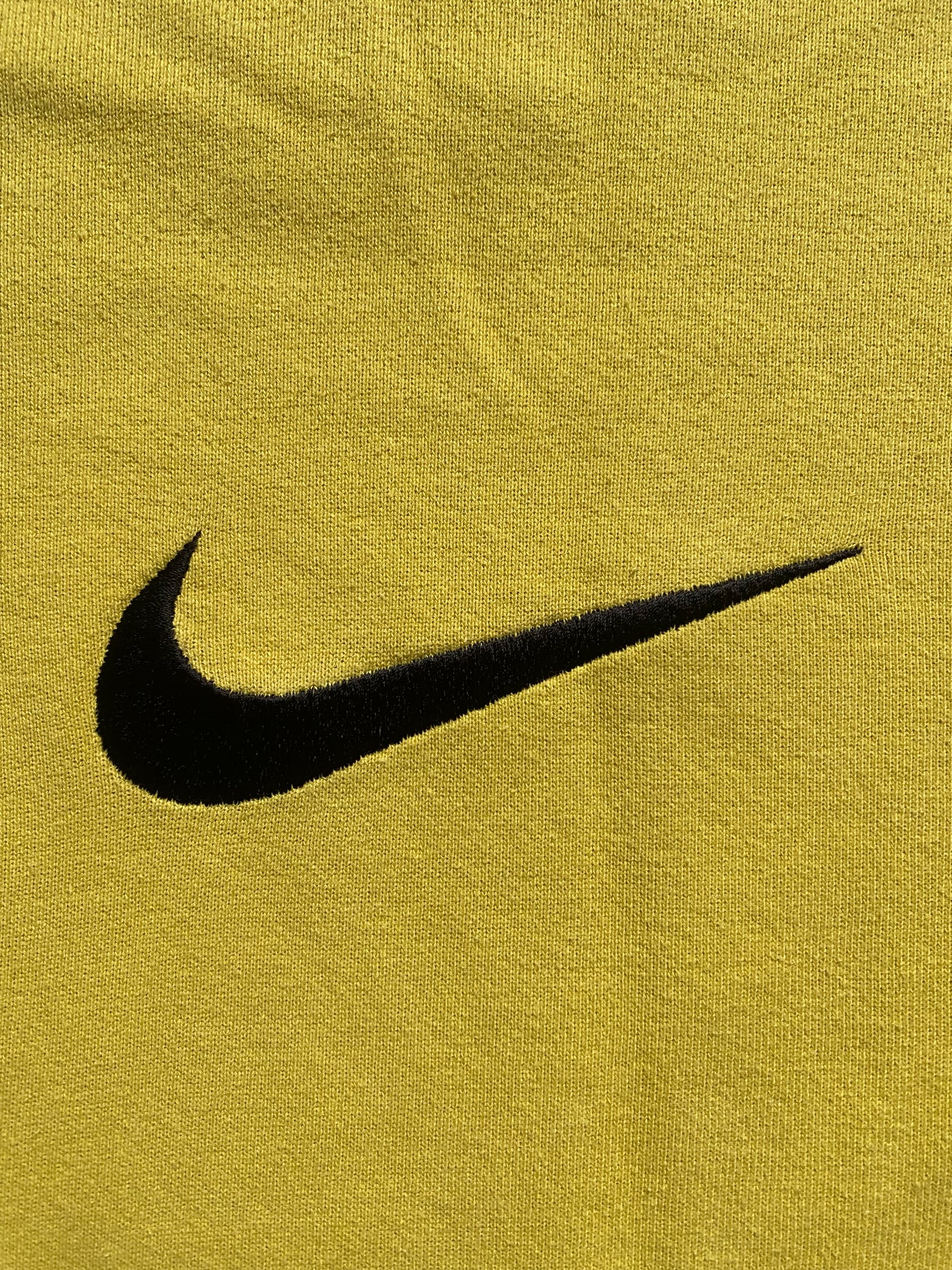 Pull Nike vintage brodé, jaune moutarde, XL