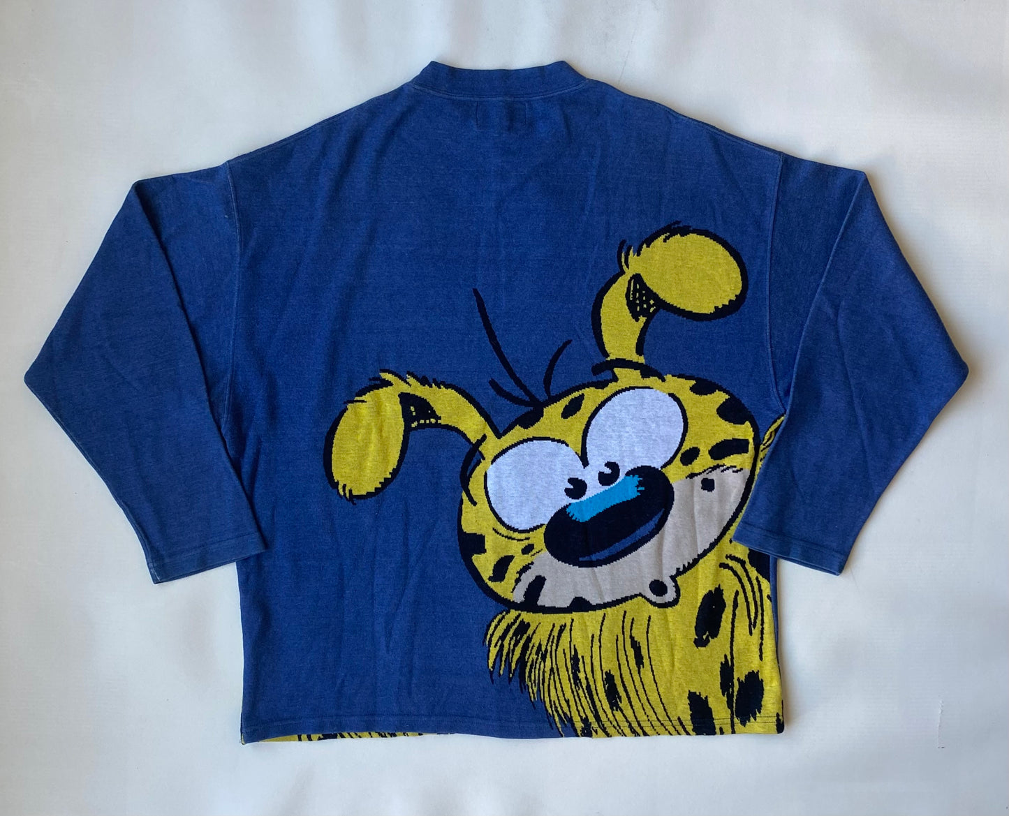 ✅ Pull collector Marsupilami, jaune et bleu, XL