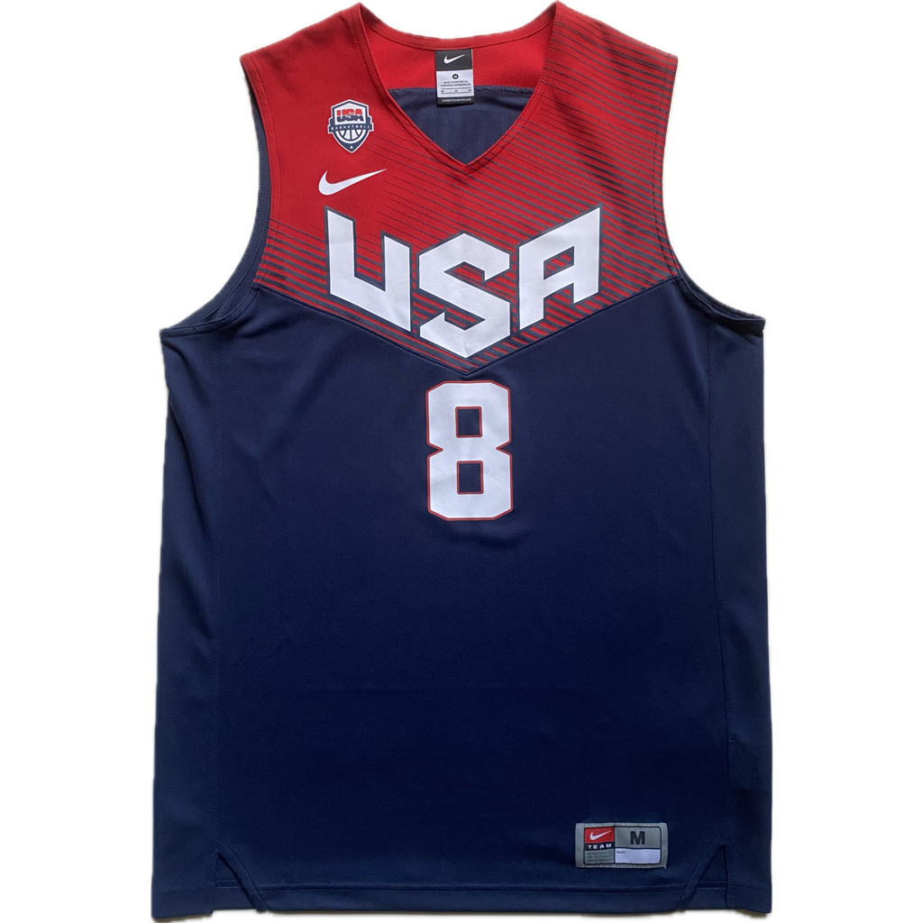 Maillot NBA équipe nationale USA, Paul George 8, Bleu marine et rouge, M