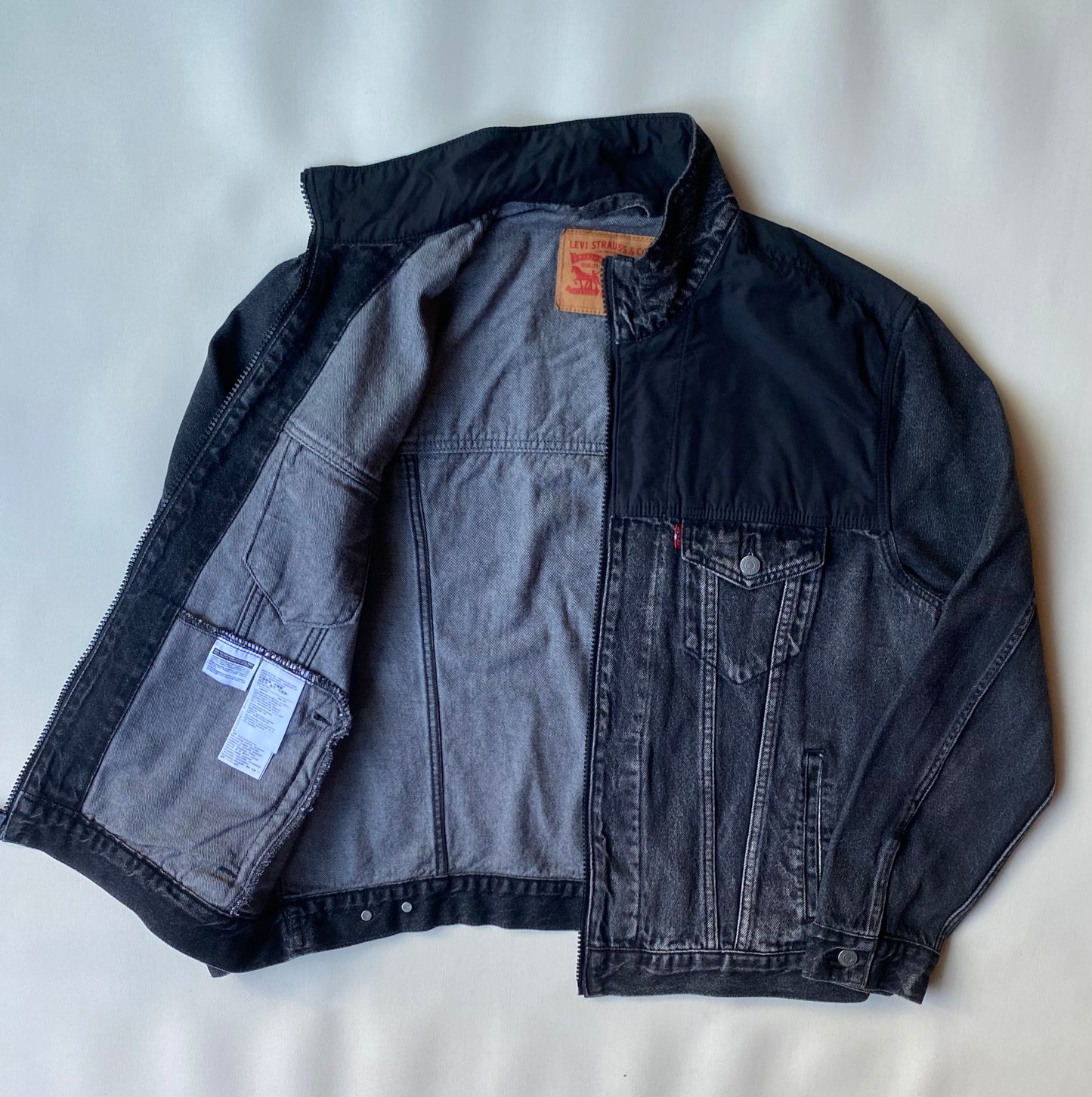 Veste jean Levi's, noir et gris, L légèrement oversize