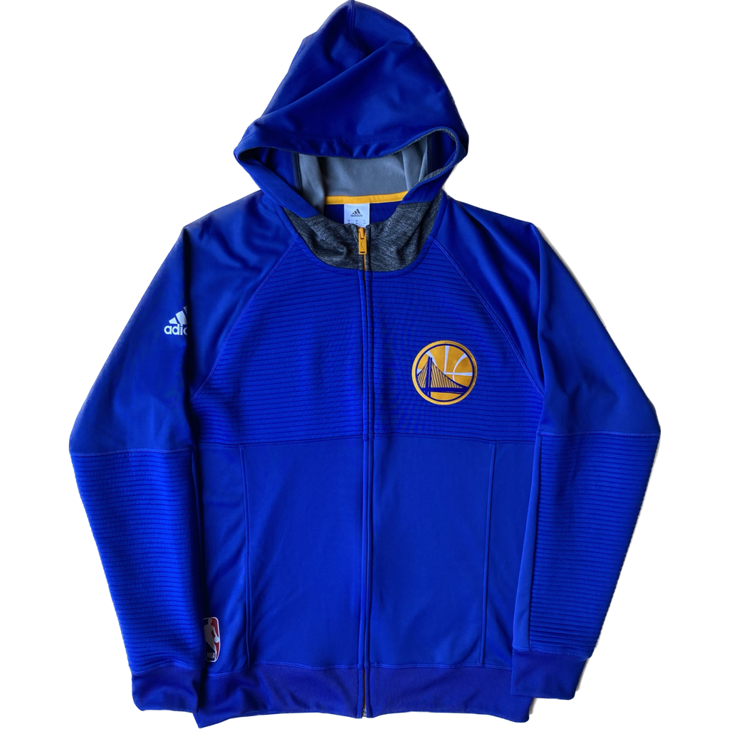 Pull à capuche zippé Adidas, golden state warriors, bleu, M