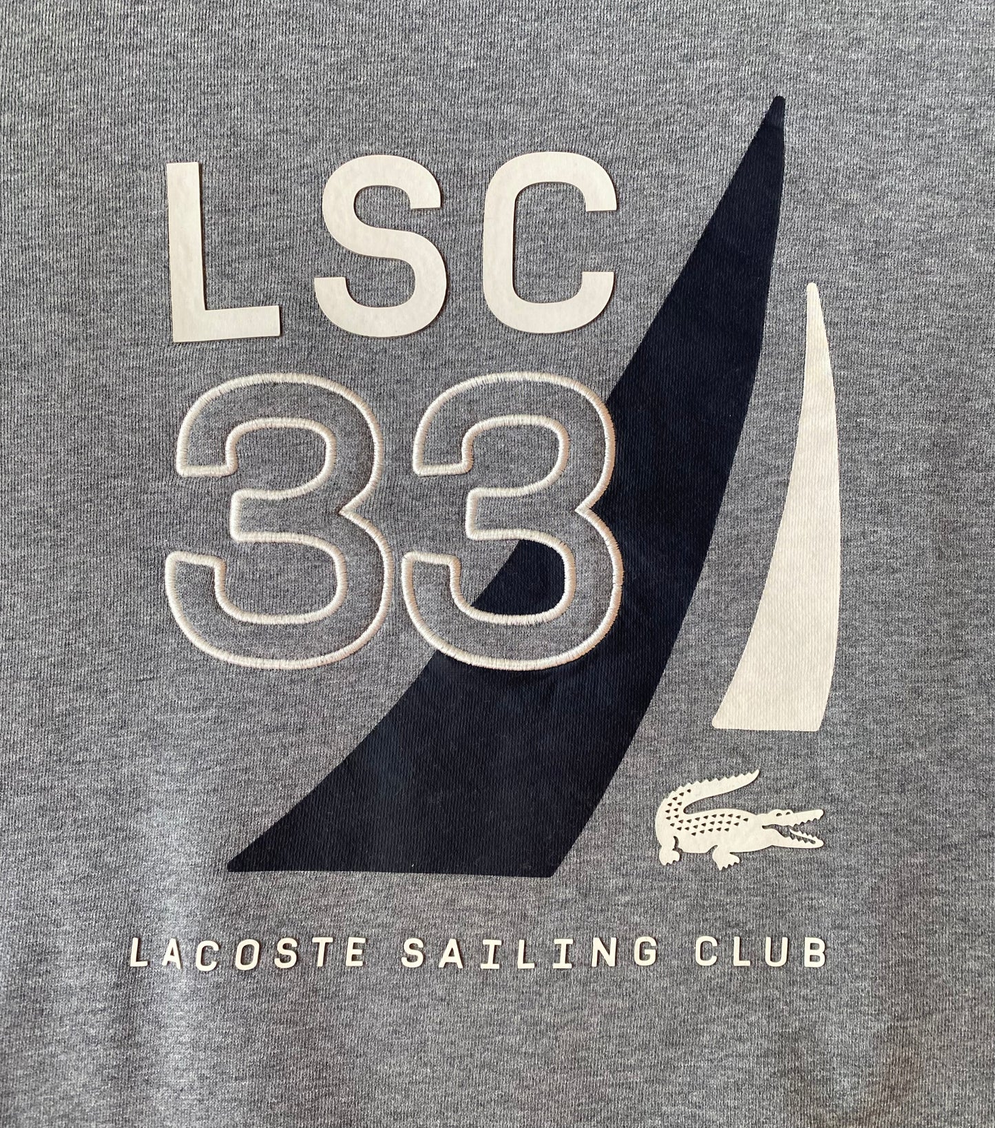 Pull Lacoste sailing, gris, M