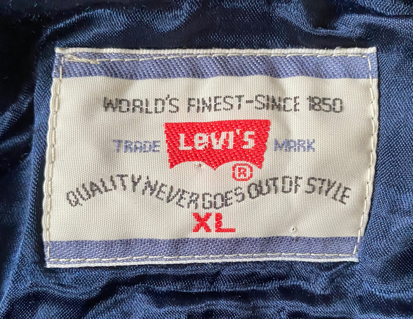 Veste chemise laine vintage Levi's, bleu marine, XL