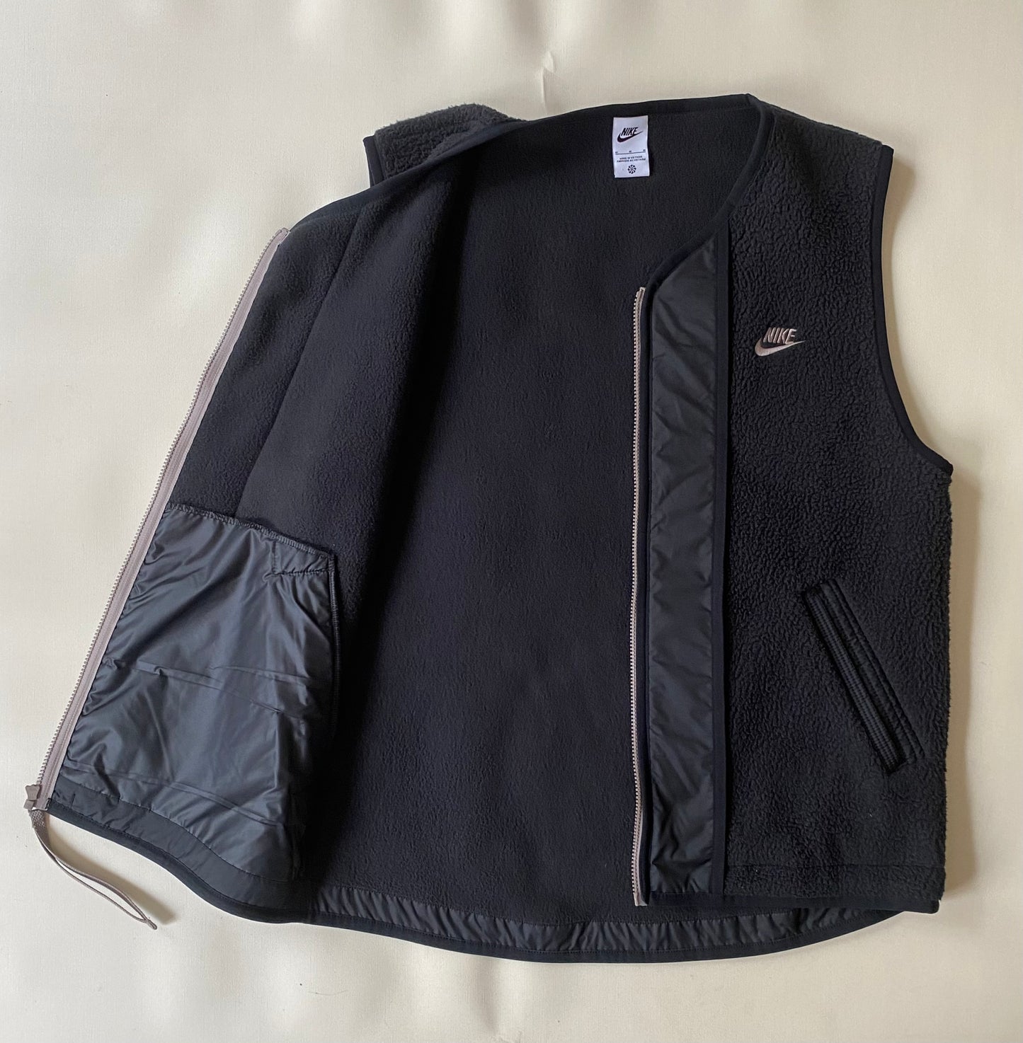 Veste polaire sans manches Nike, noir, M oversize