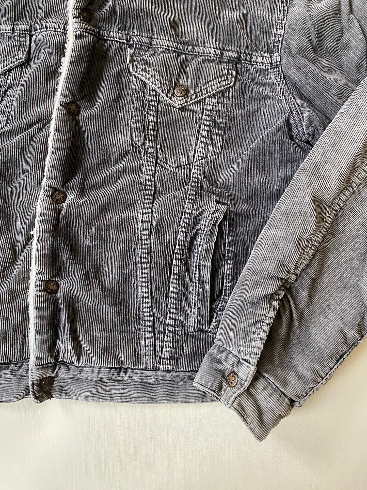 Veste velours côtelé polaire Levi's, gris, L