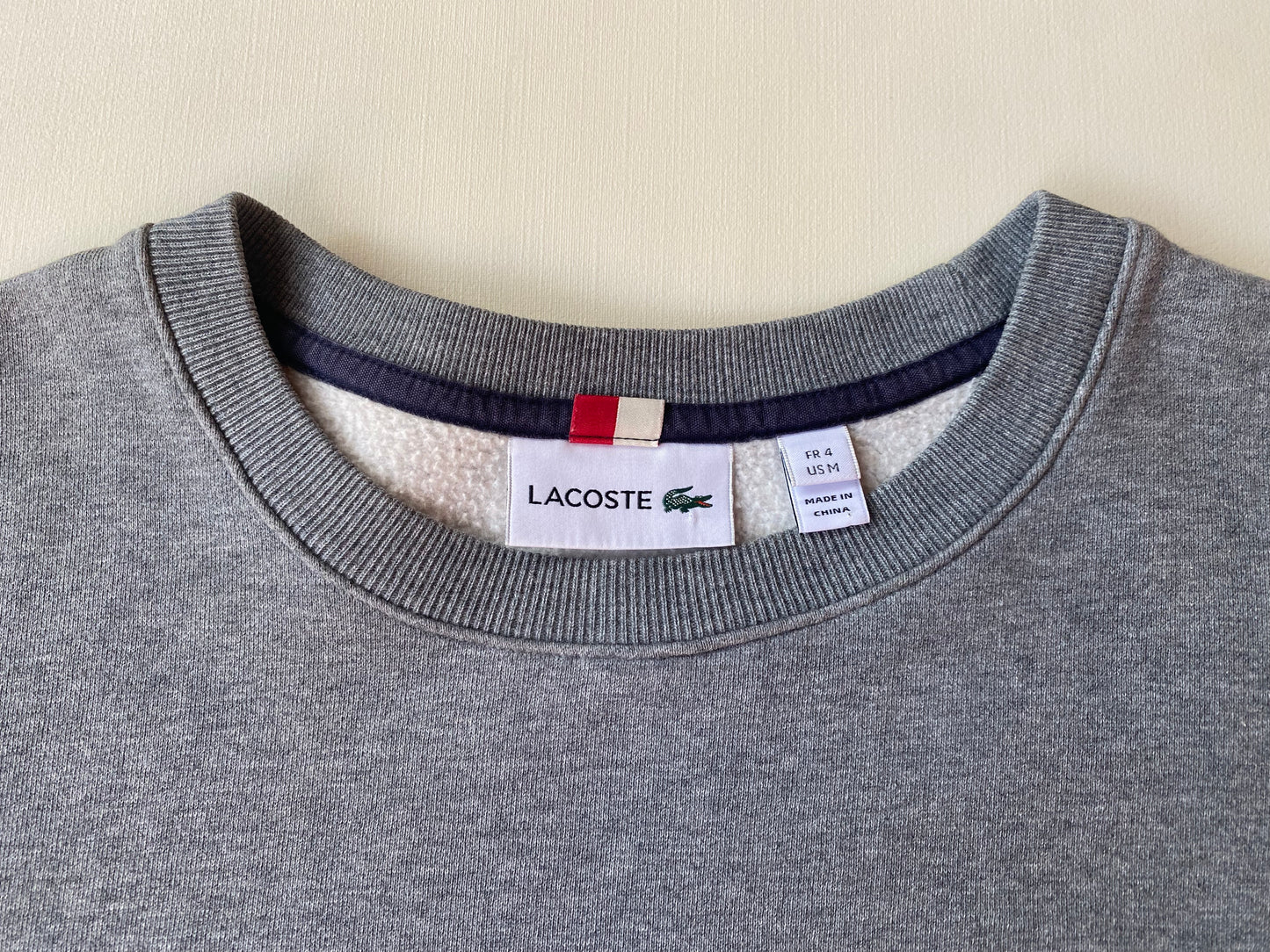 Pull Lacoste sailing, gris, M