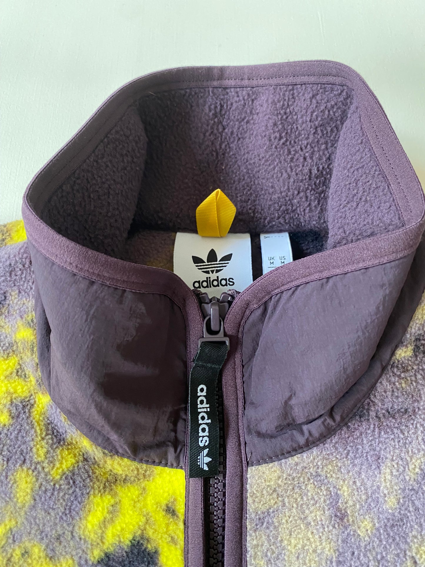 Veste polaire Adidas, prune, M oversize