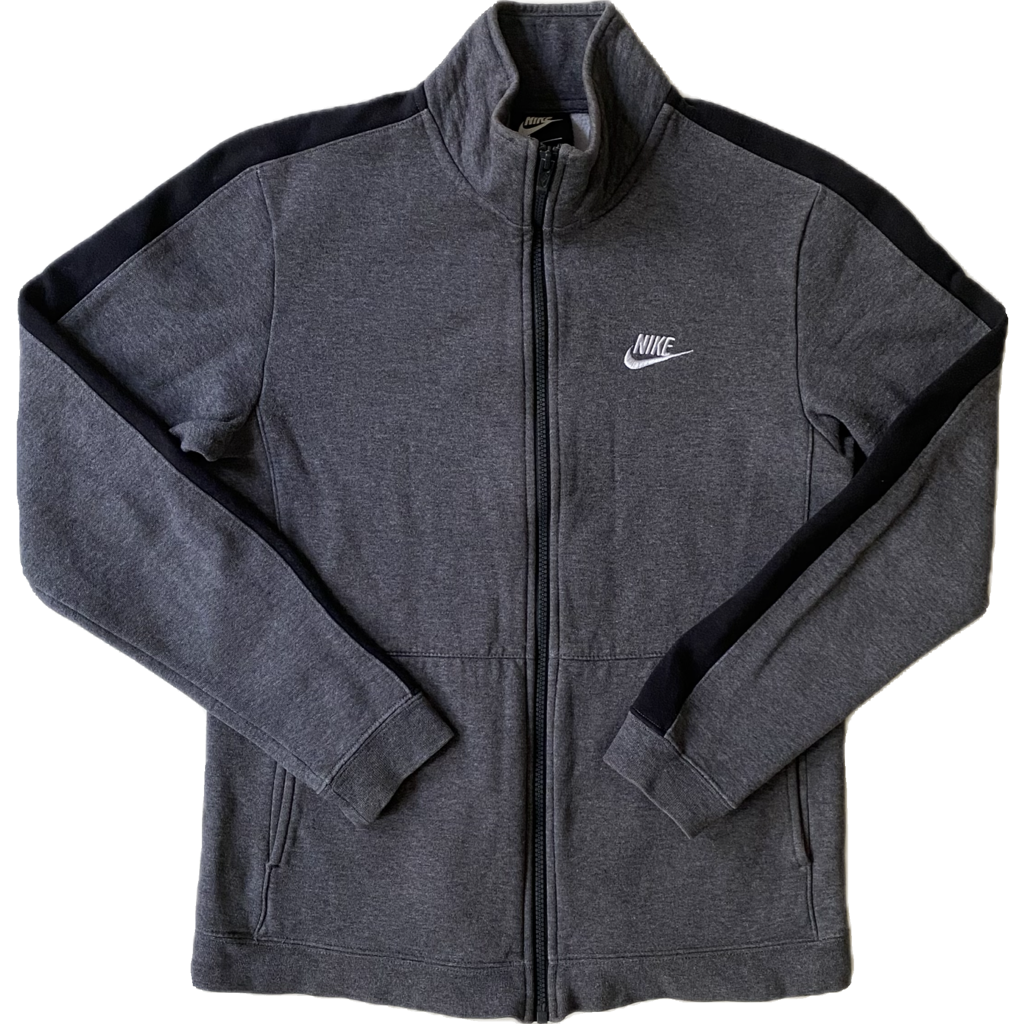 Pull zippé col camionneur Nike, gris, S