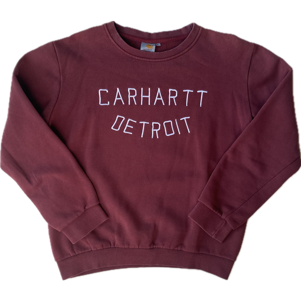 Pull vintage Carhartt, rouge bordeaux, XL enfant (S adulte)