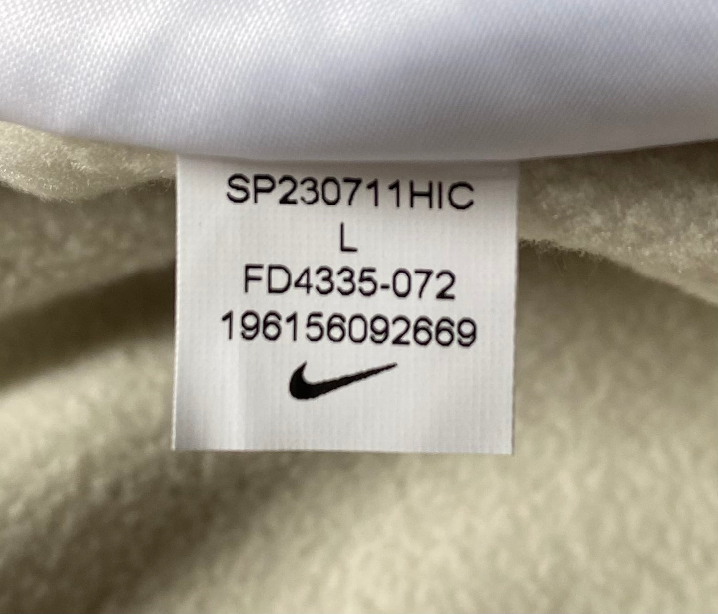 Veste sans manches polaire Nike, crème, L