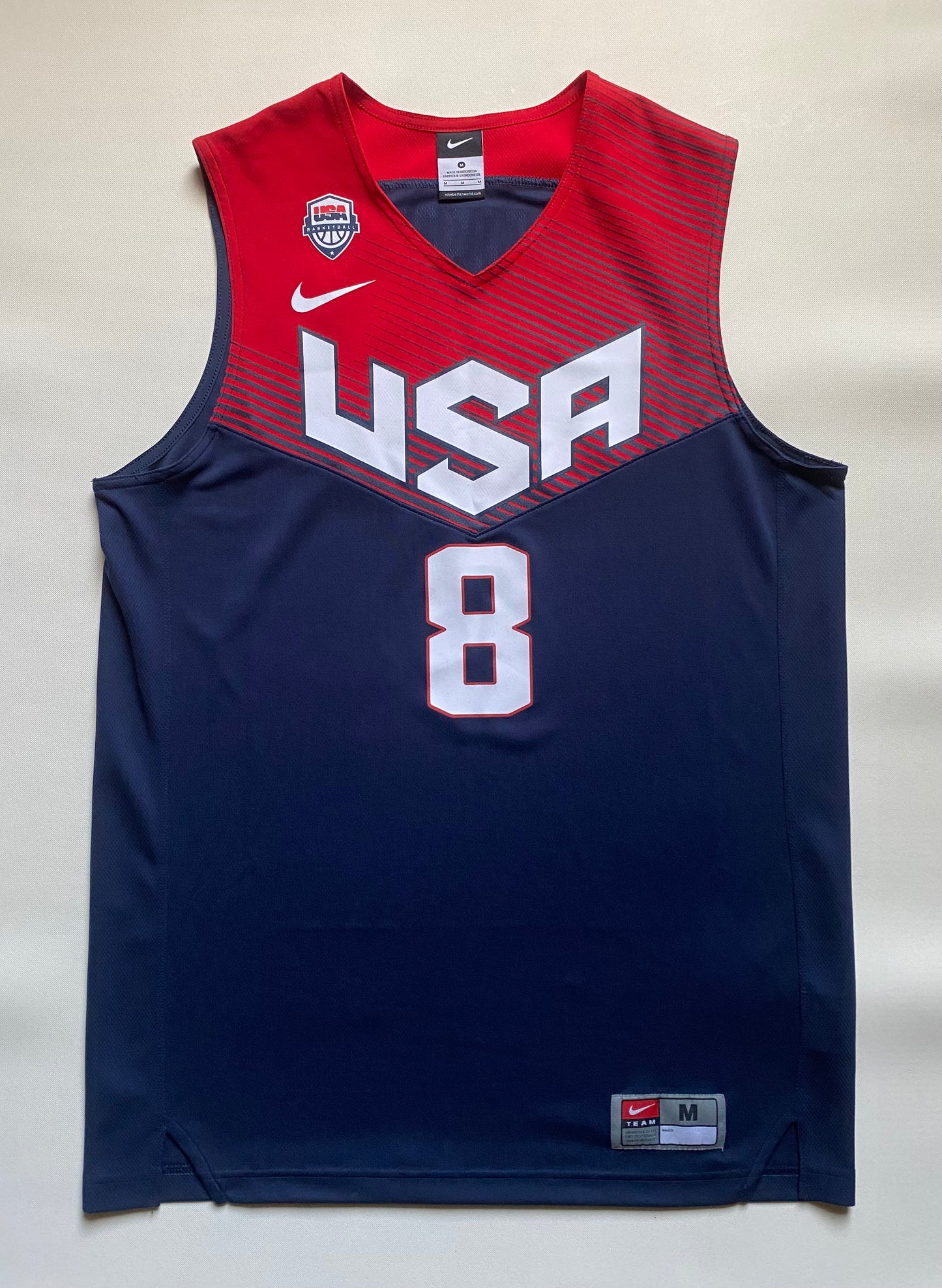 Maillot NBA équipe nationale USA, Paul George 8, Bleu marine et rouge, M