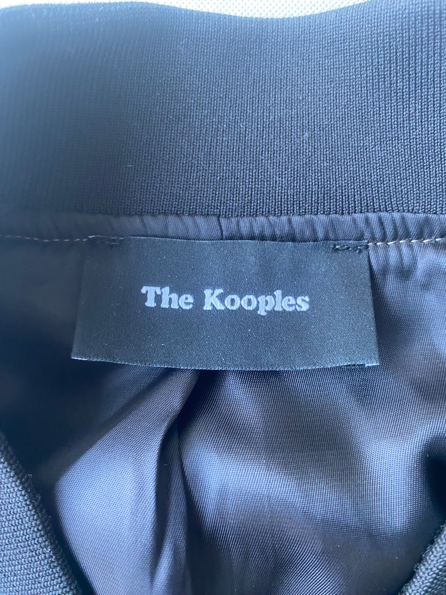 ✅ Bomber "stay noir Paris" by The Kooples, Marron et noir, S