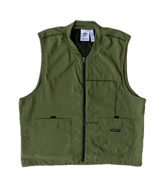 ✅ Gilet sans manches Adidas, vert olive, L