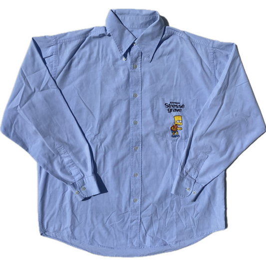 ✅ Chemise collector Bart Simpson, bleu clair, L