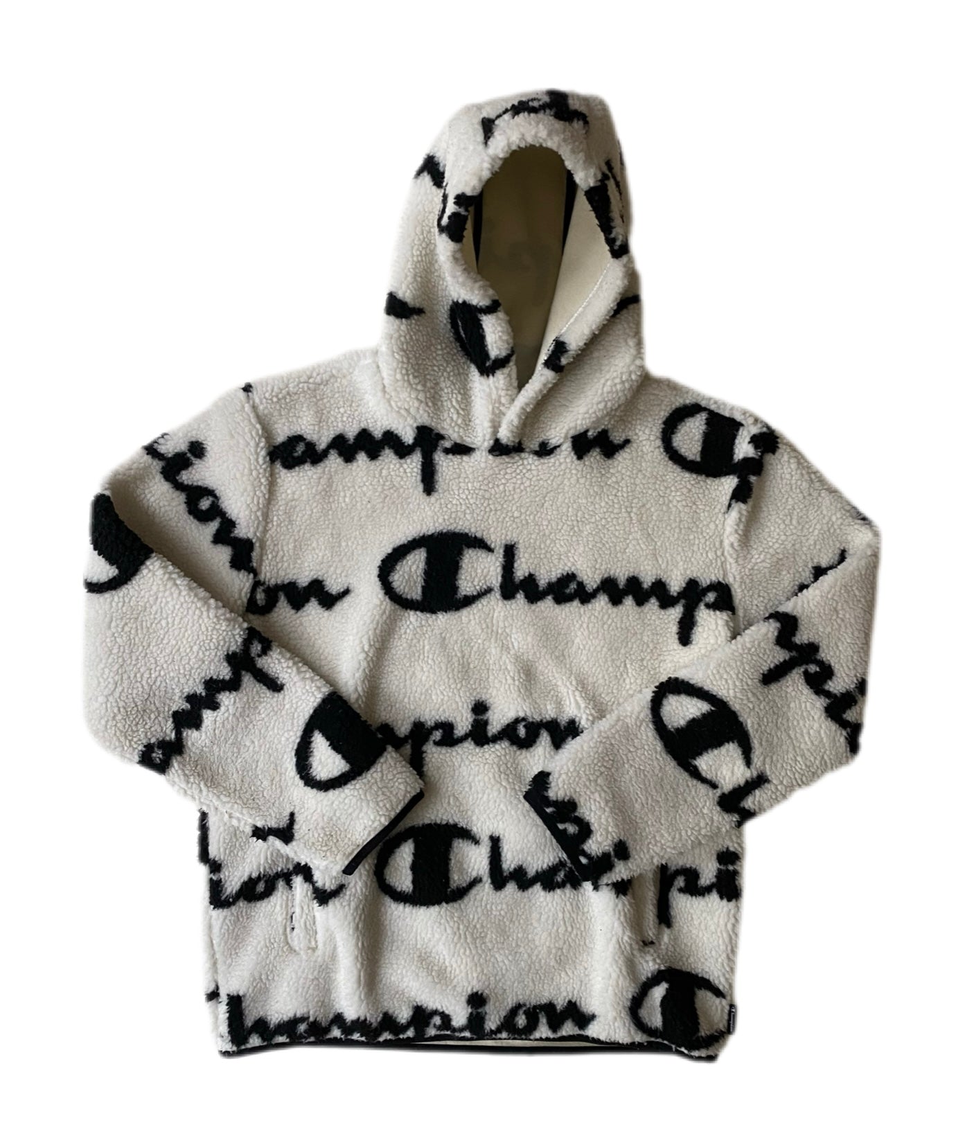 Hoodie polaire Champion, blanc / noir, M