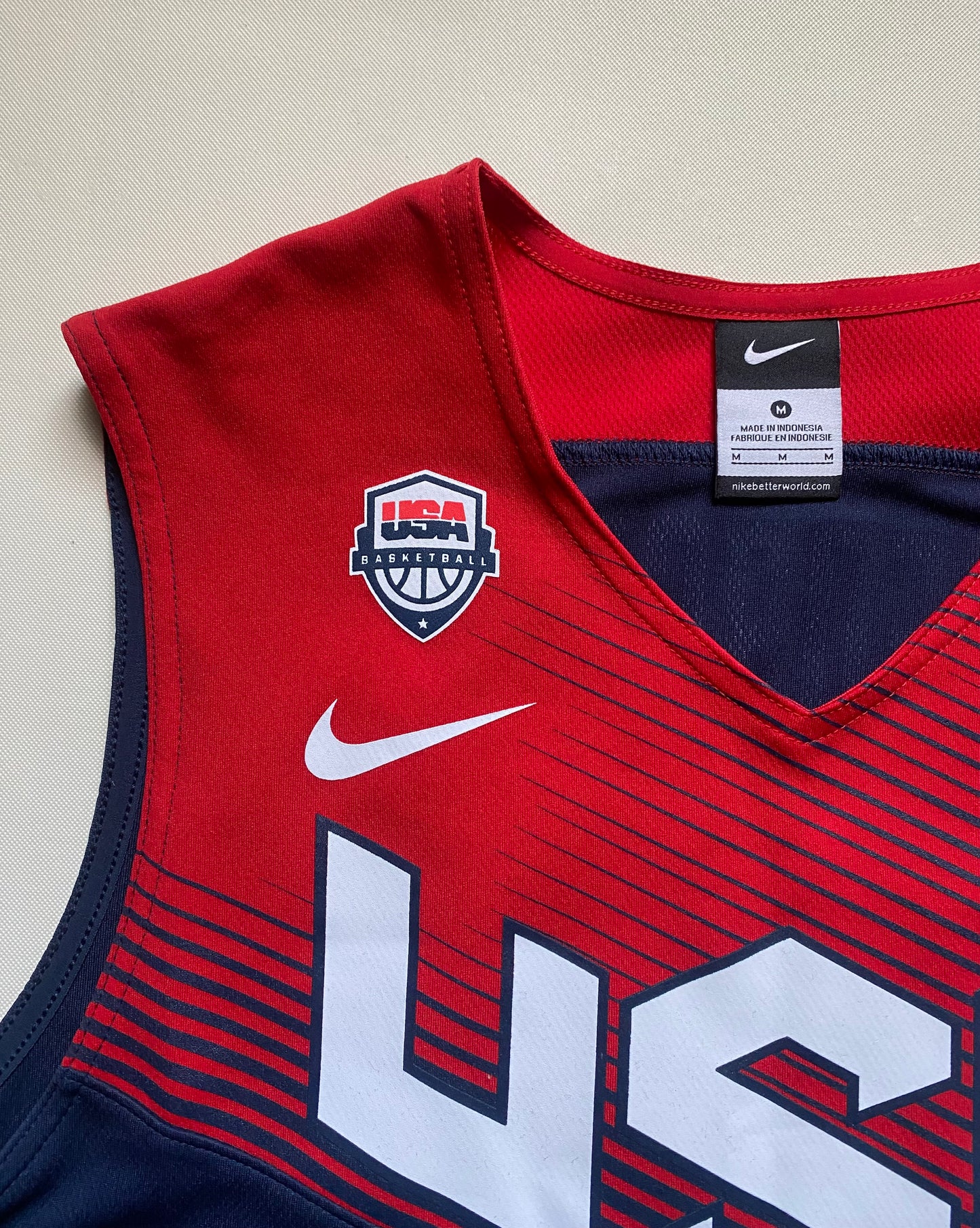 Maillot NBA équipe nationale USA, Paul George 8, Bleu marine et rouge, M