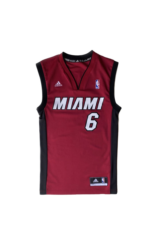 Maillot de basket Adidas, Miami Heat, James, bordeaux, XXS