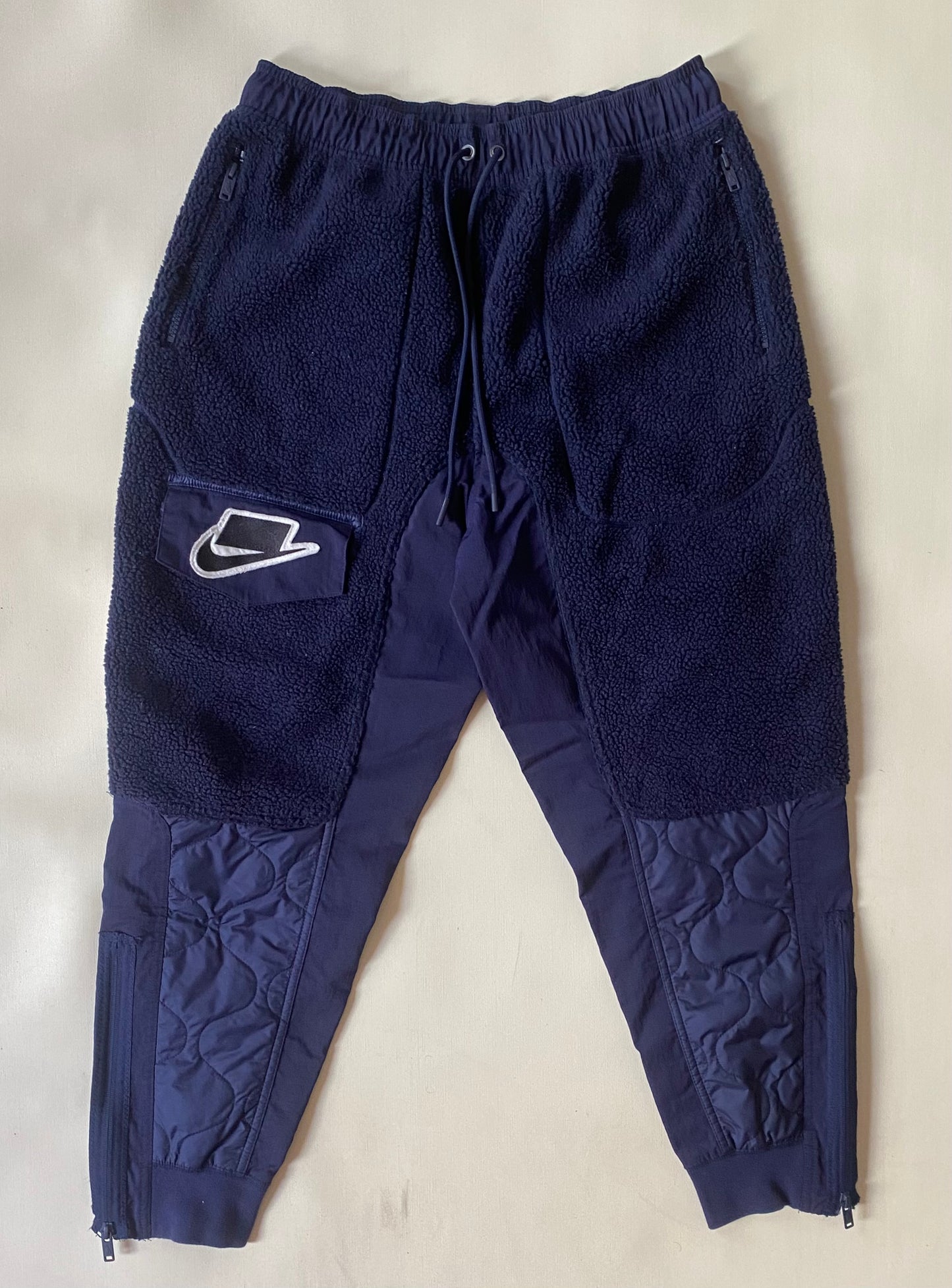 Pantalon jogging Nike polaire, bleu marine, M (40)