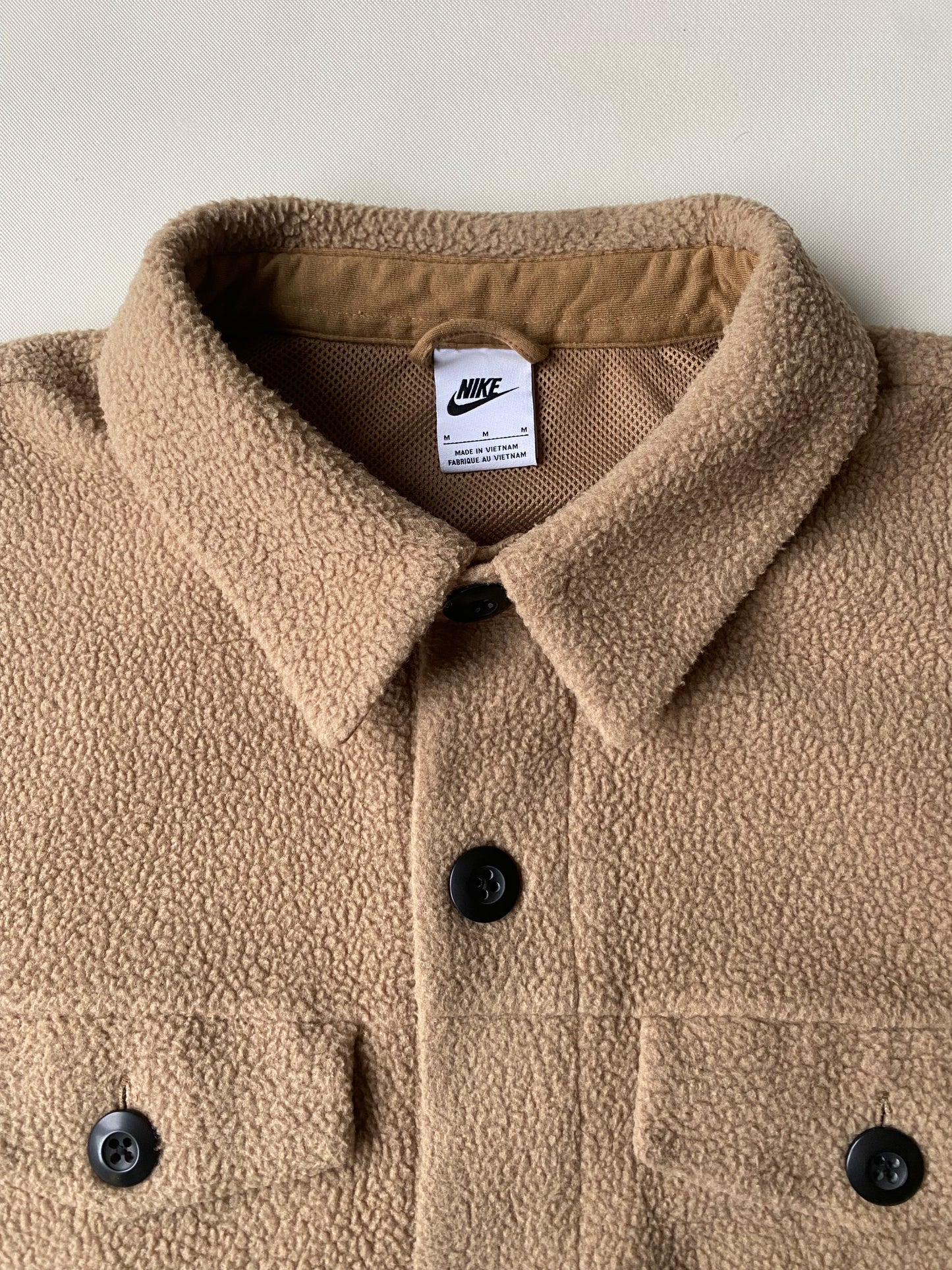 ✅ Veste chemise polaire Nike, marron, L