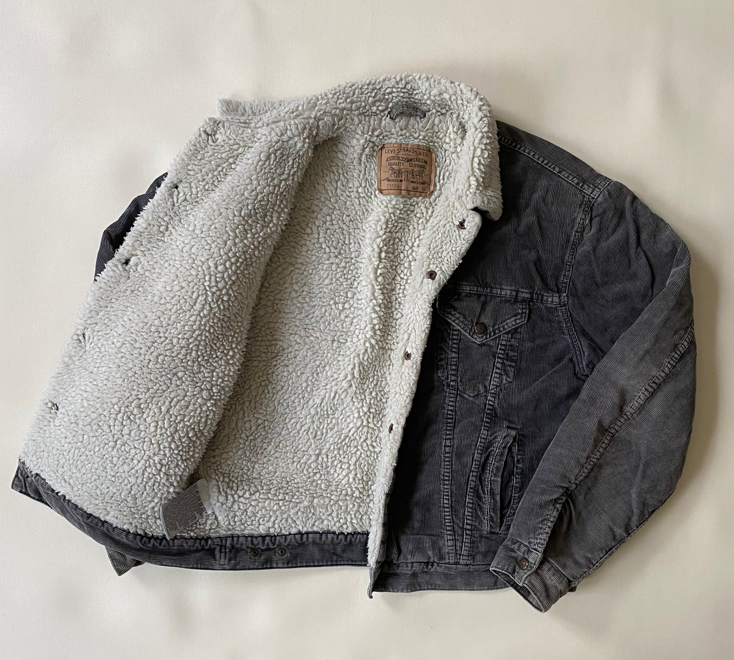 Veste velours côtelé polaire Levi's, gris, L