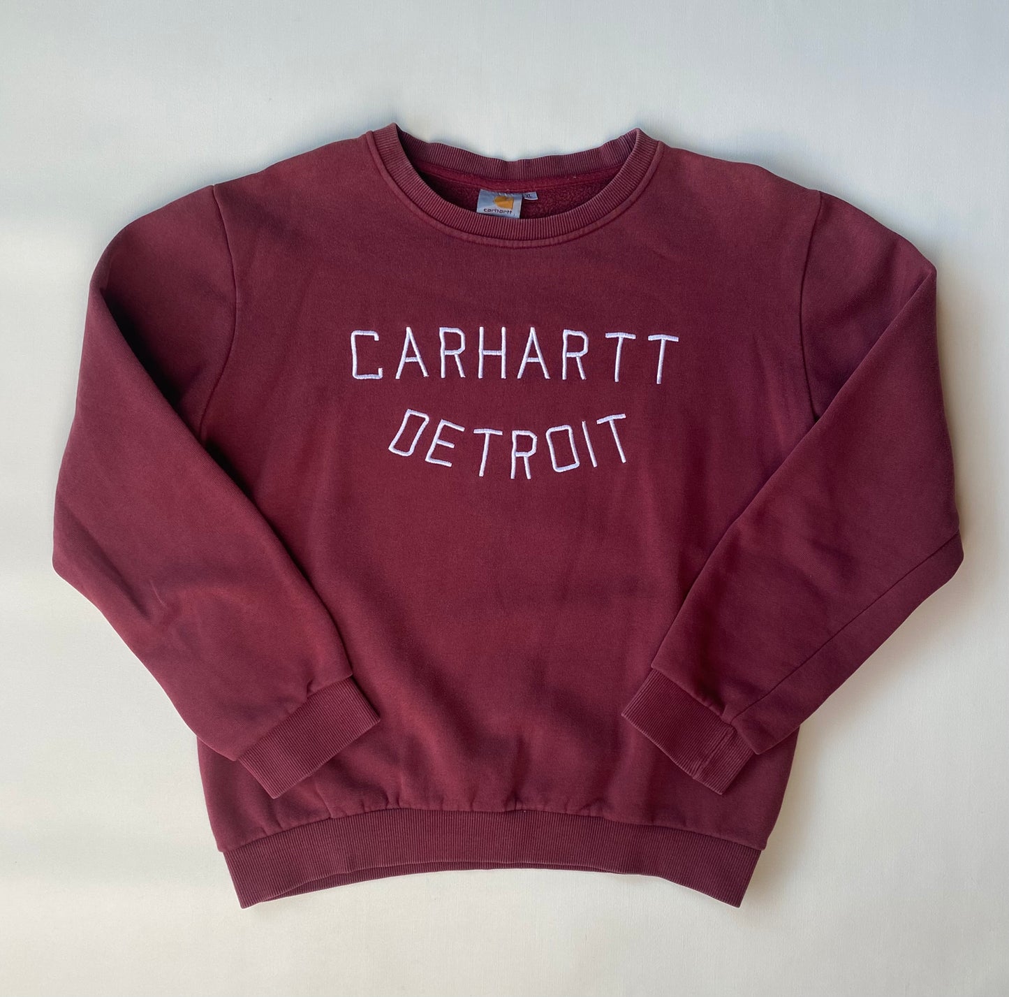 Pull vintage Carhartt, rouge bordeaux, XL enfant (S adulte)