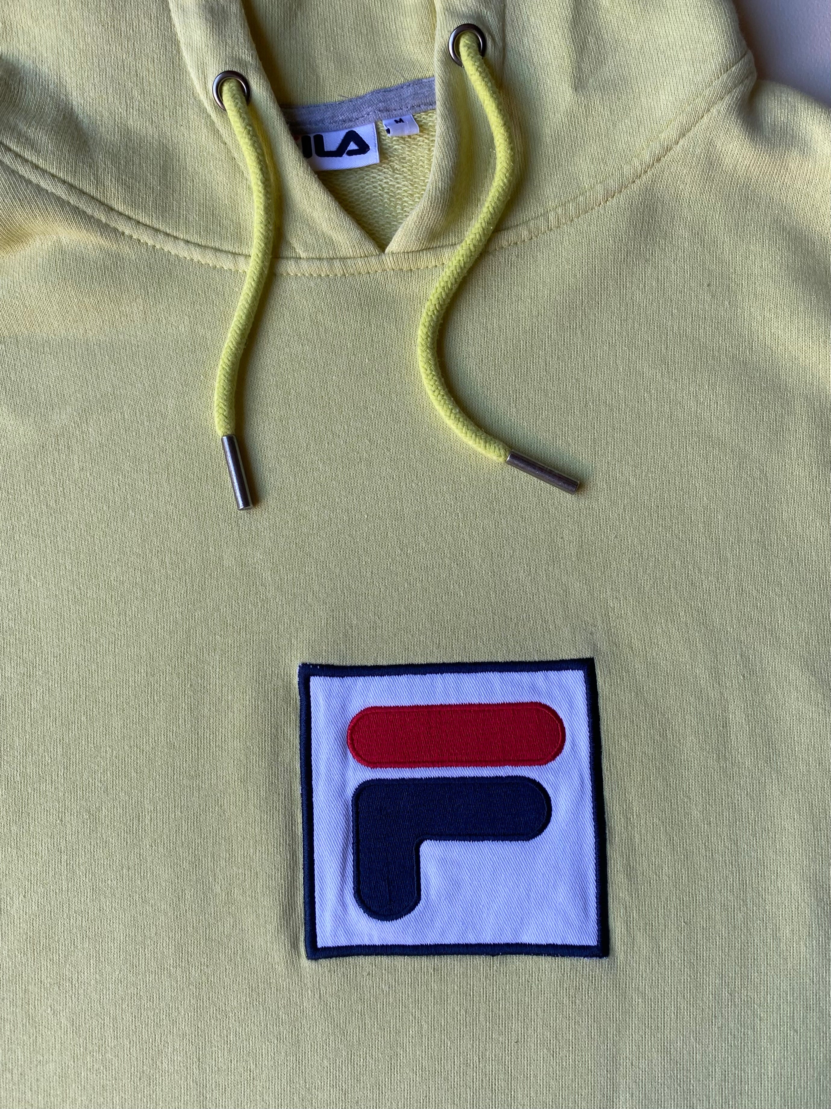 Pull capuche Fila jaune clair M l g rement oversize