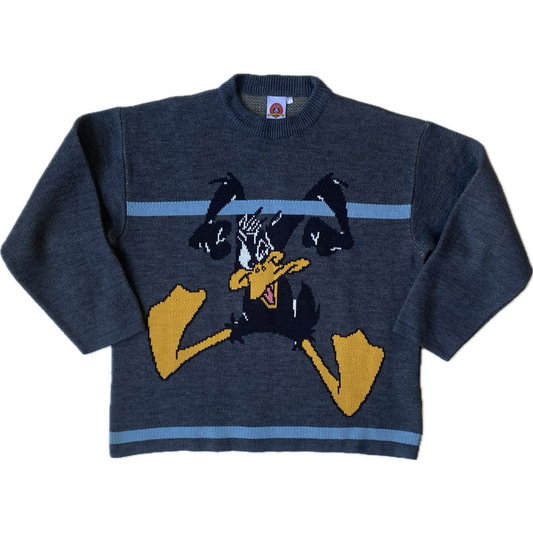 ✅ Pull collector Looney Tunes Daffy Duck, gris, M