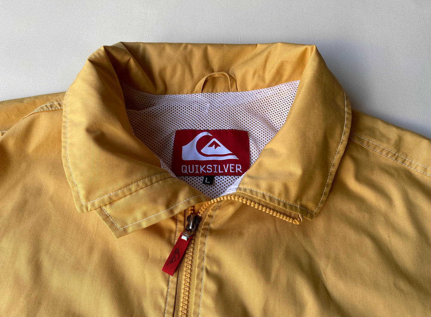 Veste coupe-vent Quiksilver, jaune, L oversize