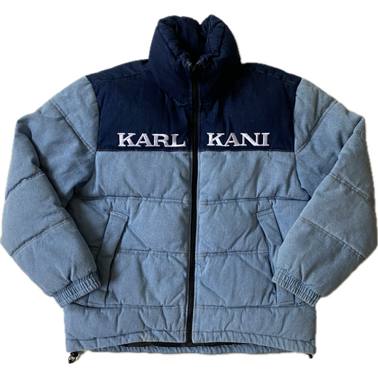 Doudoune jean Karl Kani, bleu marine, M