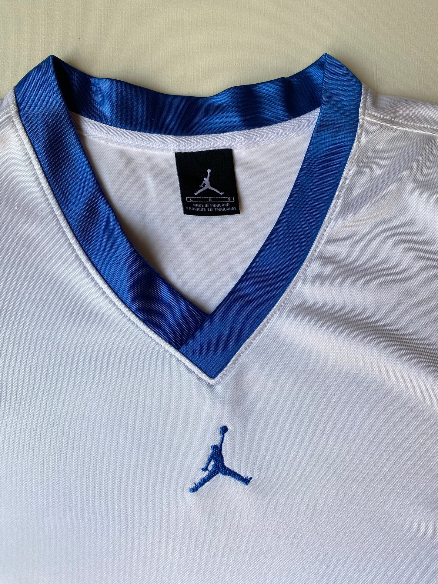 Maillot d'entraînement Jordan, blanc/bleu, L