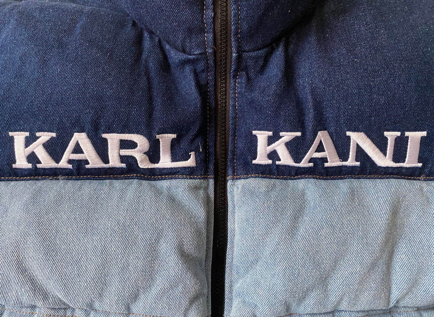 Doudoune jean Karl Kani, bleu marine, M