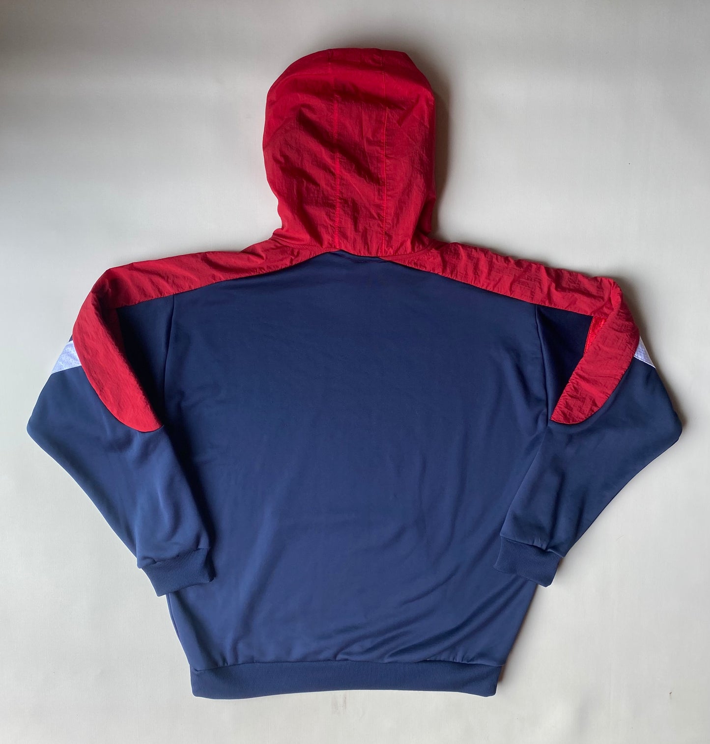 Pull à capuche Tommy Hilfiger sport, bleu marine et rouge, M oversize