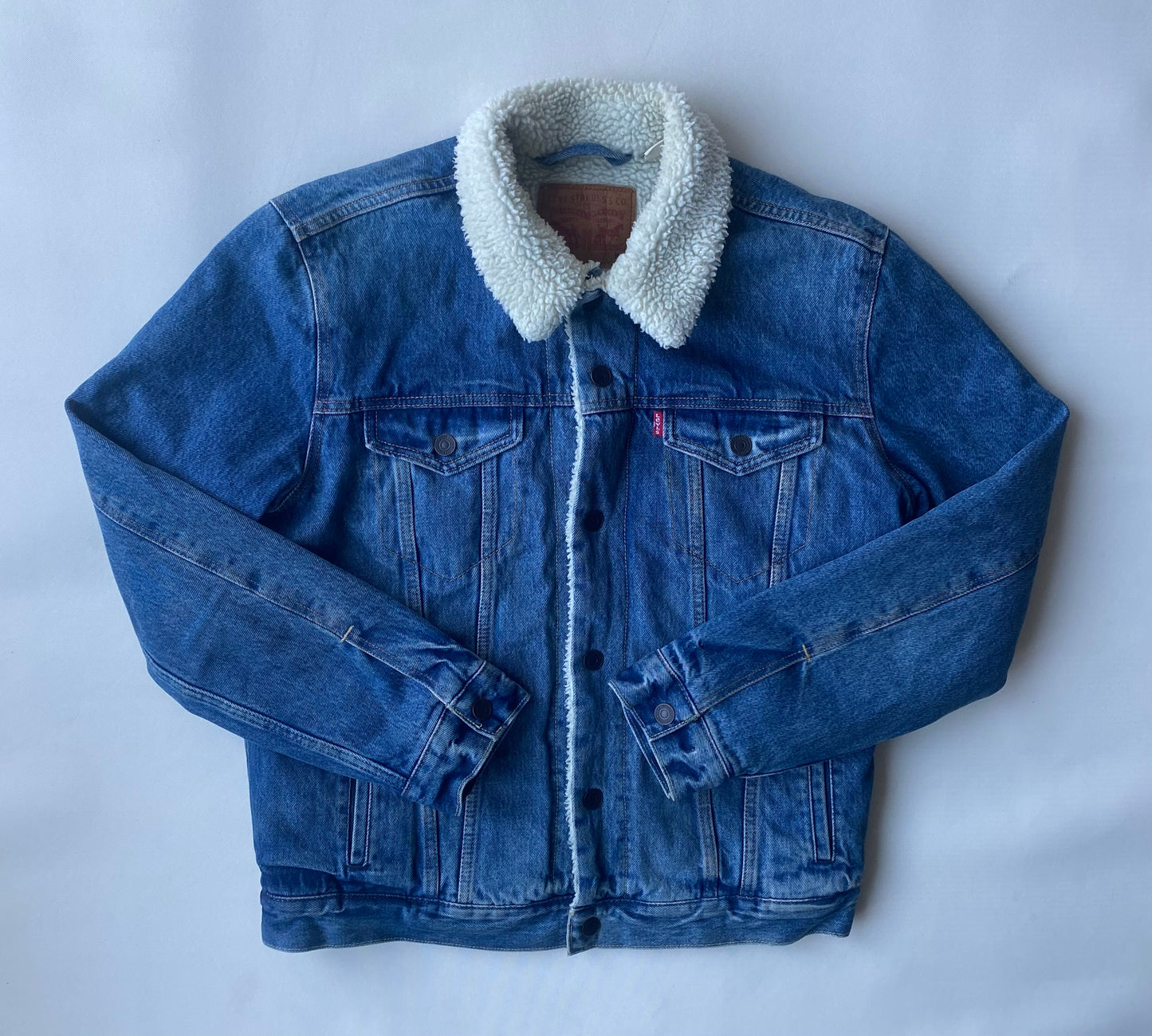 ✅ Veste en jean polaire Levi's, bleu, M/L