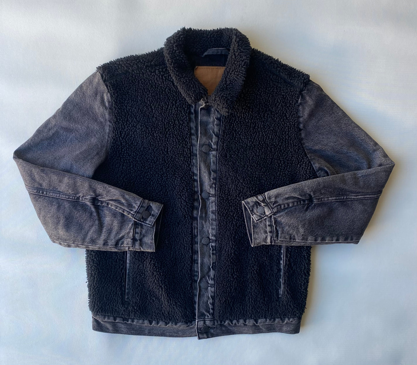 Veste jean polaire Levi's, noir et gris, M