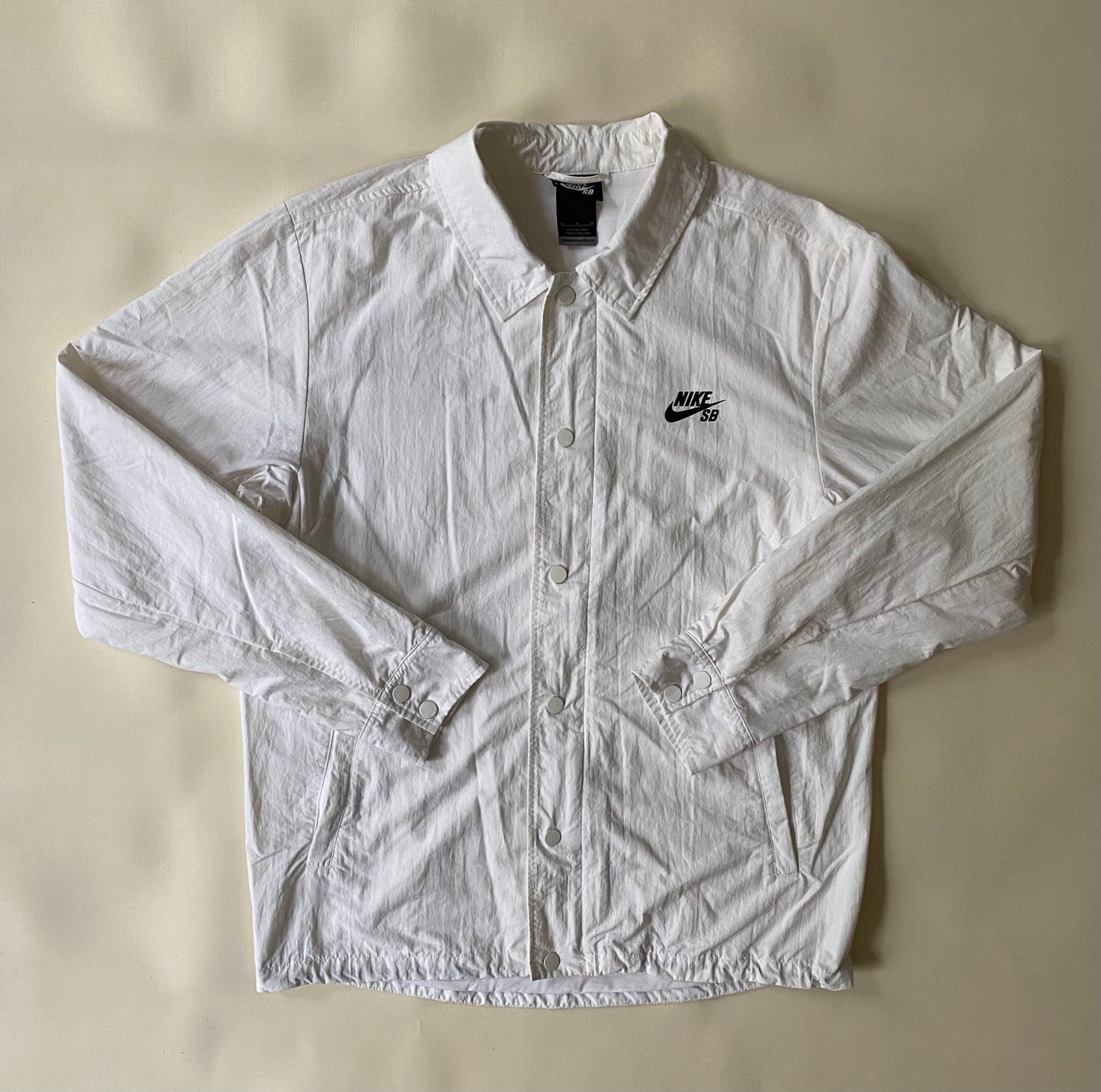 Veste coupe-vent / pluie Nike SB, blanc, M