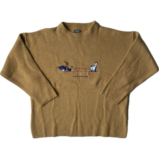 ✅ Pull collector Tex Avery Droopy, marron clair, M