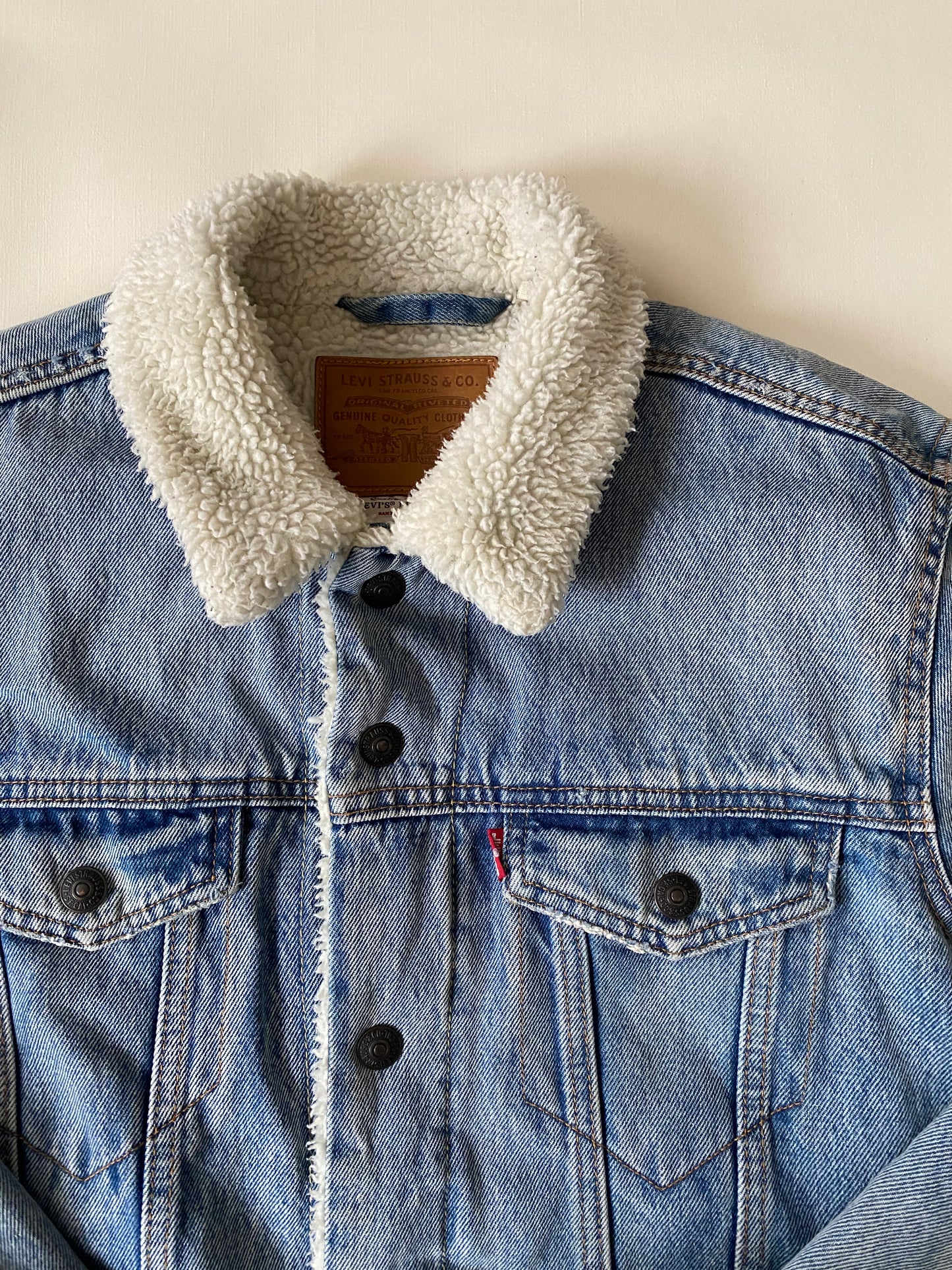 Veste jean polaire Levi's, bleu clair, M