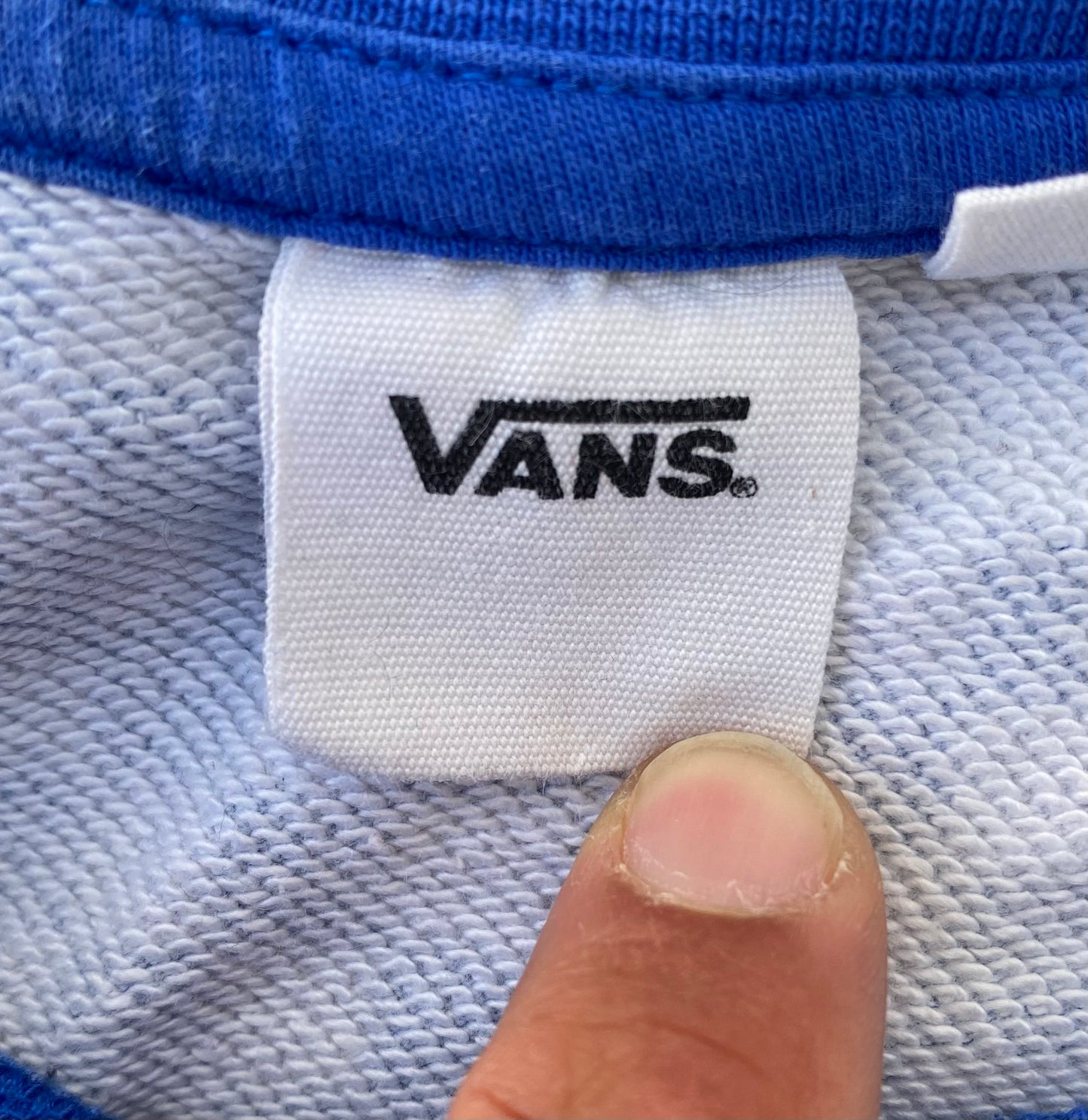 Pull Vans, carreaux bleu et blanc, M