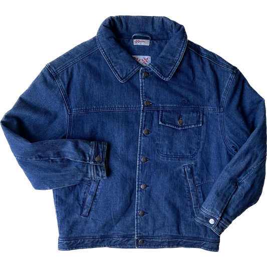 ✅ Veste en jean vintage Oxbow, bleu marine, M