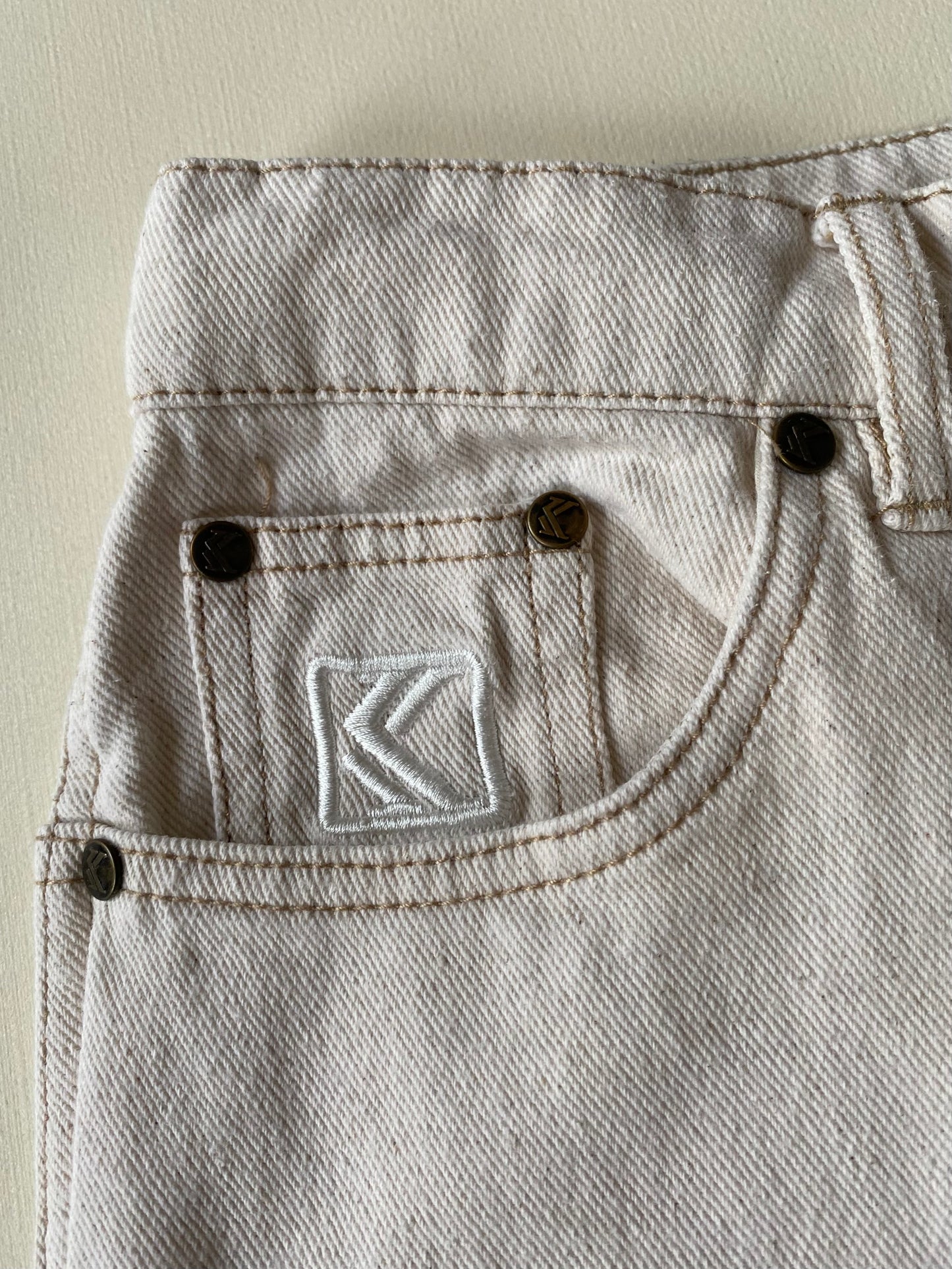 Baggy jean Karl Kani, crème, S (36)