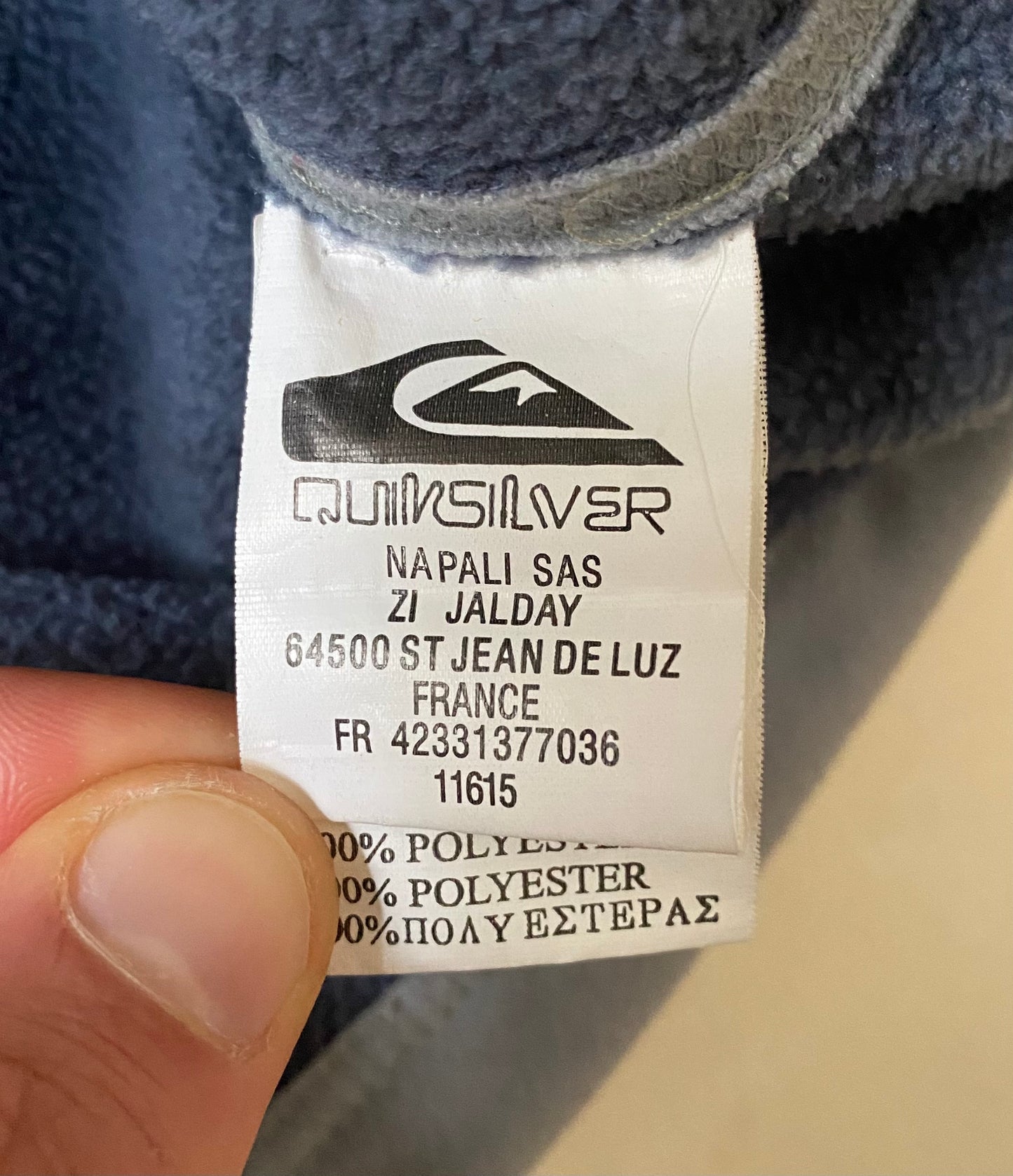 Polaire vintage capuche Quiksilver, M légèrement oversize