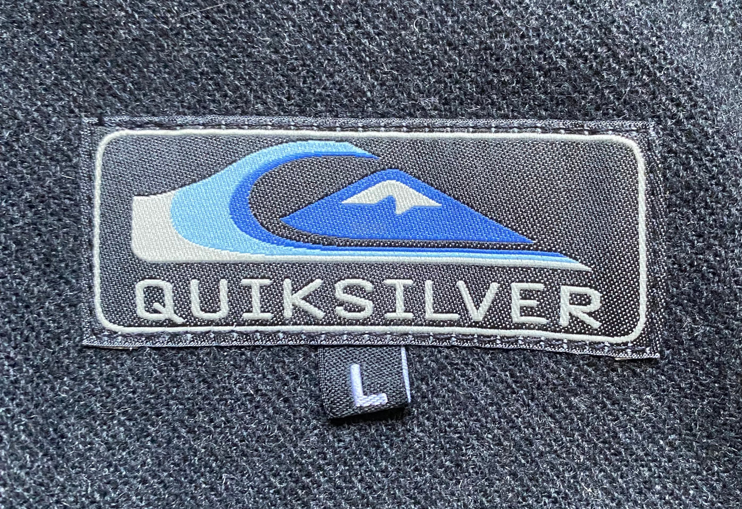 Veste chemise laine vintage Quiksilver, gris anthracite, L oversize